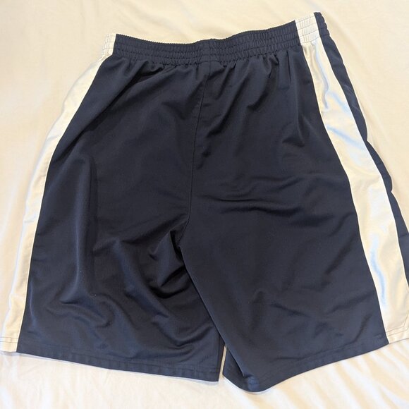 VTG Nike Basketball Shorts Mens L Navy Blue White Stripe Swoosh Logo Athletic - Picture 4 of 4